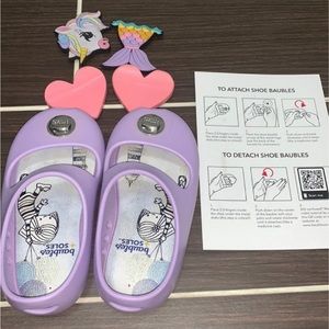 Baubles +soles purple shoes size 7 US with 2 free baubles sets